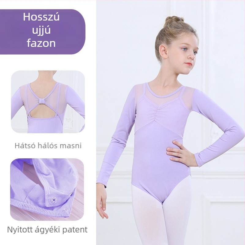 Gyermekek nyári rövid ujjú táncruha balett tutu szoknyával