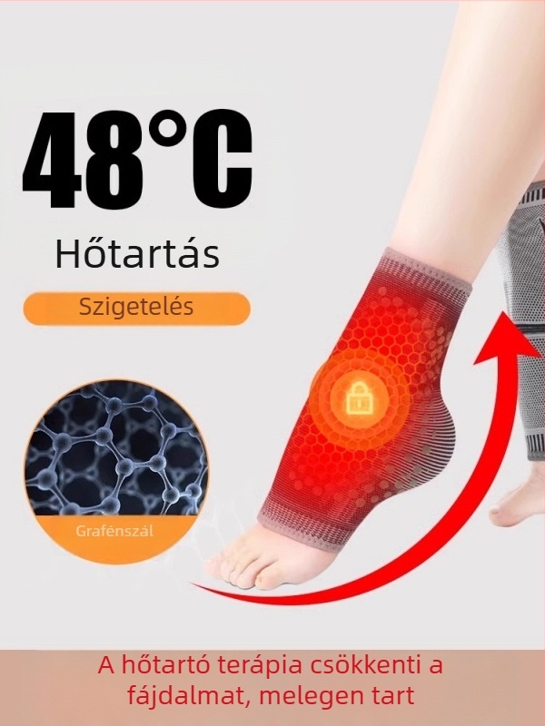Grafén bokarögzítő melegítő – férfiaknak, boka védelem, ficam elleni, téli meleg