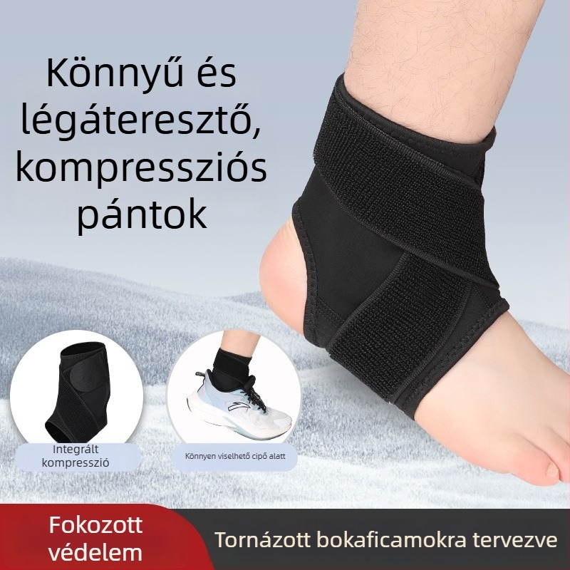 Légáteresztő bokaortézis a rándulások megelőzésére és felépülésére, kosárlabda és futball számára