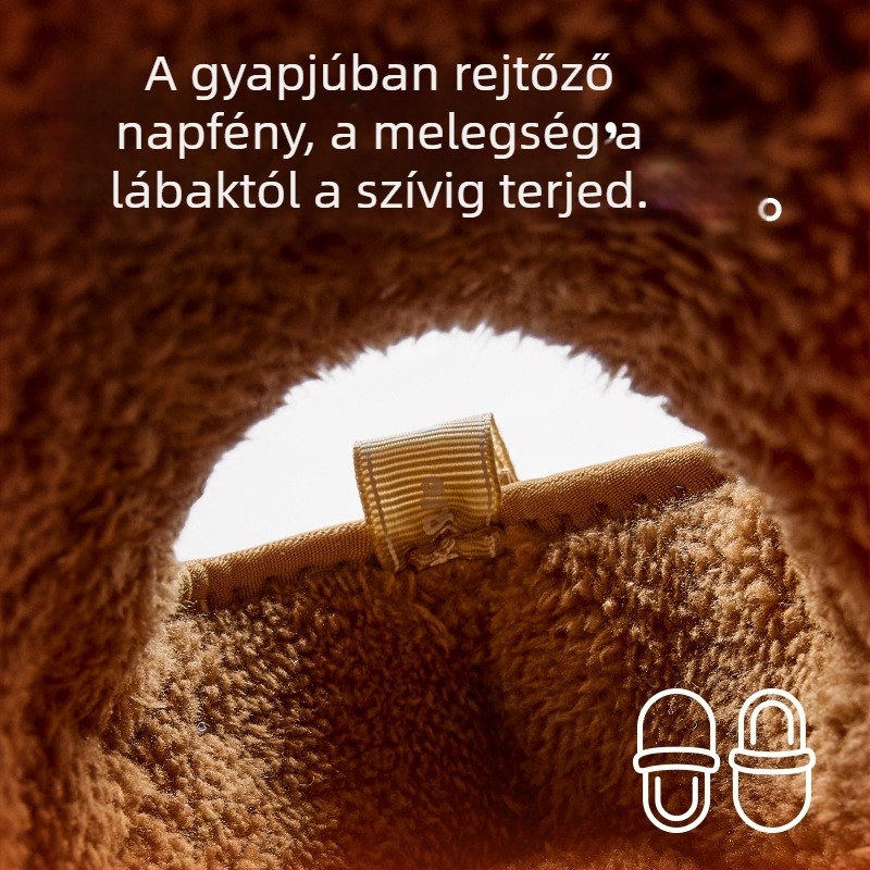 Happy Mary Őszi-téli gyerek pamut papucs, zárt hátsó résszel, puhás bélés, uniszex, EVA talp