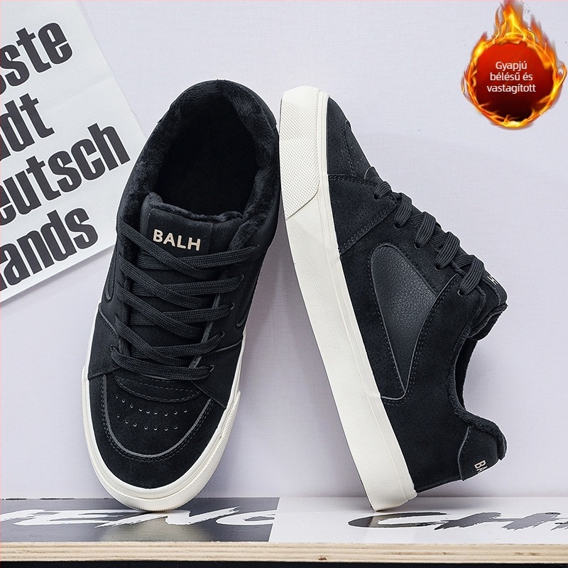 2025 téli velúr felső részű alacsony szárú uniszex casual sneaker pamut béléssel és gumitalppal
