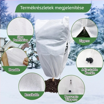 Növények fagyvédő takaró zsinórral
