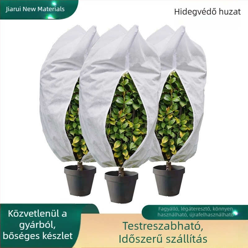Fehér fagytól védő takaró téli növényekhez, gyümölcsökhöz és zöldségekhez, nem szőtt anyagból, szélálló