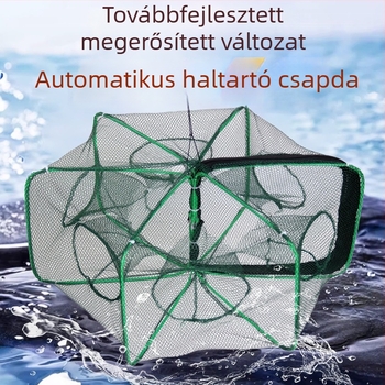 Erősített összecsukható garnéla ketrec automata fogó hálóval – rákok, homár és más tengeri élőlények