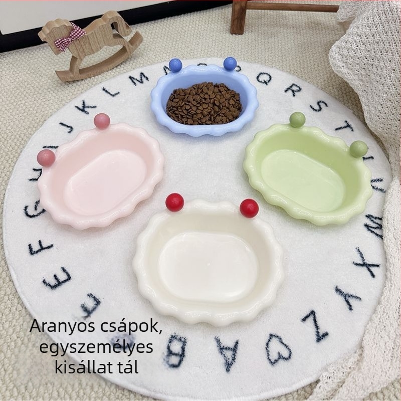 Új etetőtál állatok számára csáp mintázattal, kutyáknak és macskáknak