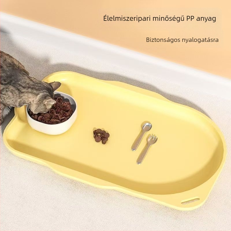 Nagy macska etető tál alátét – vízálló, foltálló, csúszásmentes