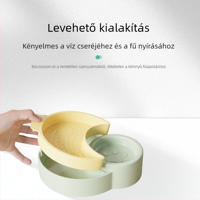 Macskafű készlet: talaj nélküli hidroponikus csíranövény-tálca macskáknak
