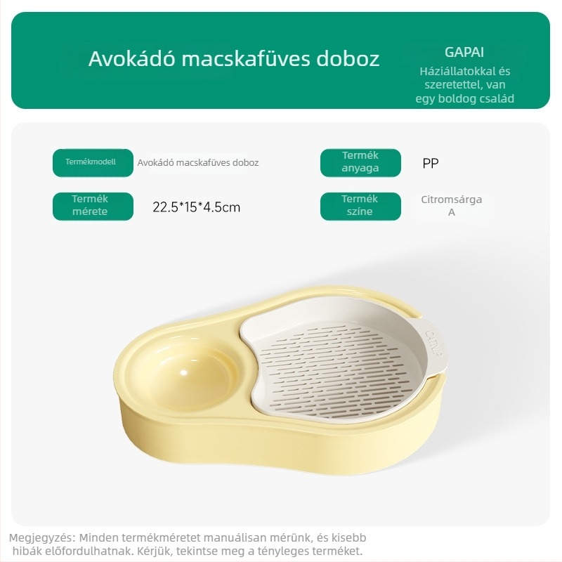 Macskafű készlet: talaj nélküli hidroponikus csíranövény-tálca macskáknak