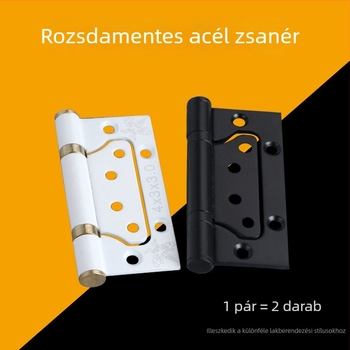 4 hüvelykes rozsdamentes acél ajtózsanér fafajtákhoz horony nélküli dizájn elefántcsontfehér megerősített