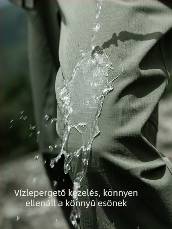 Férfi outdoor nadrág fleece-béléssel, könnyű és meleg, hegymászáshoz és túrákhoz, windbreaker-stílusú