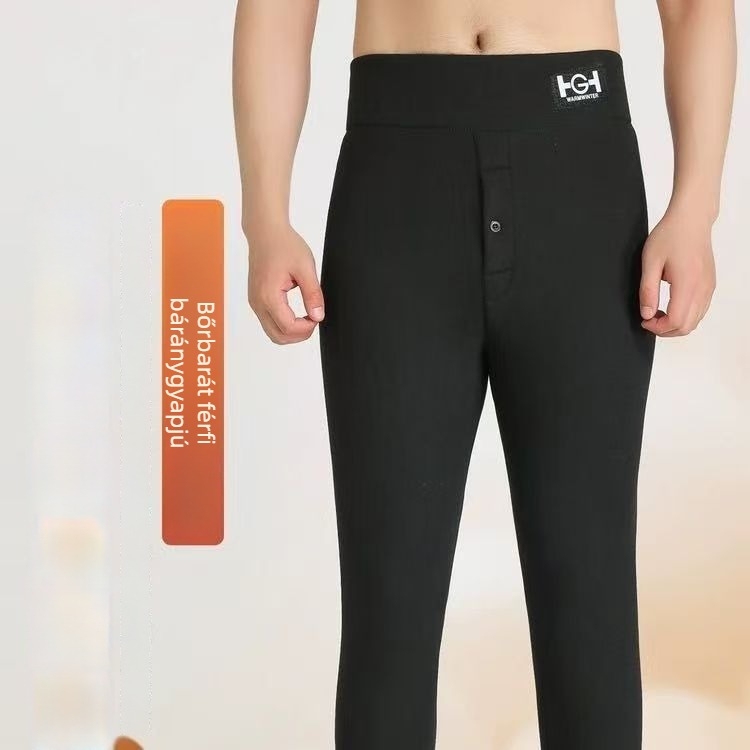 Uniszex meleg leggings, magas derékú, őszi-téli viselet