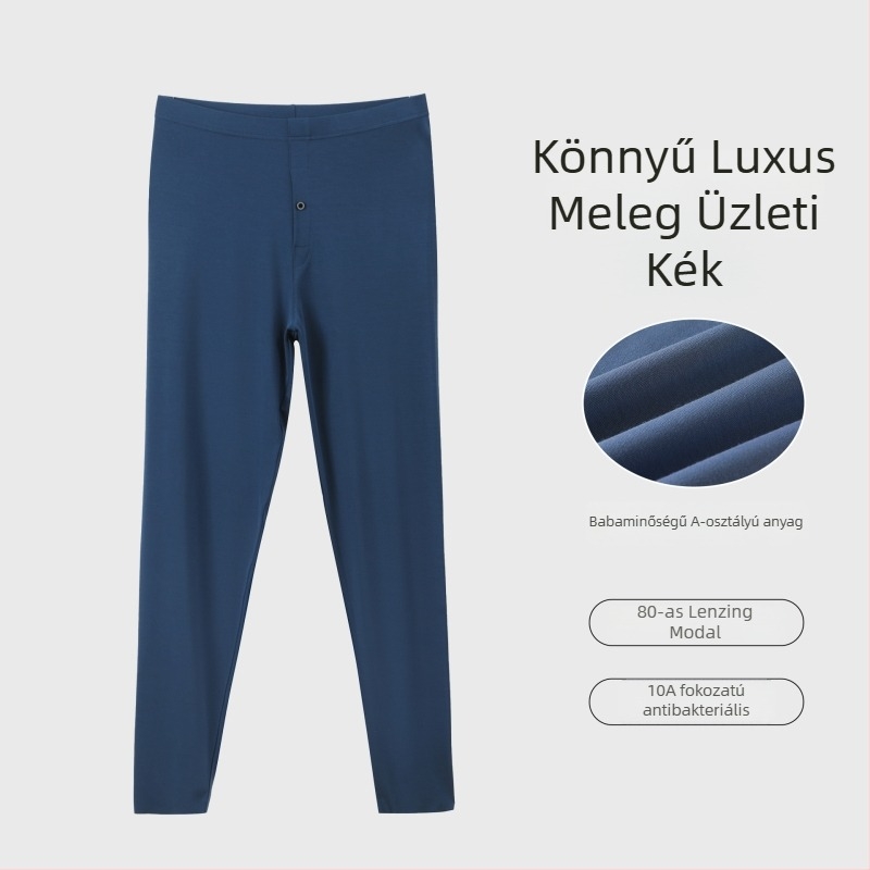 Férfi 80S Modal magas elasztikusságú termoszövetes nadrág, vékony őszi nadrág, kényelmes