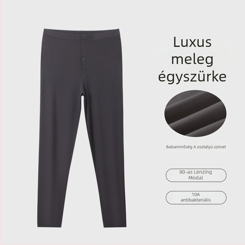 Férfi 80S Modal magas elasztikusságú termoszövetes nadrág, vékony őszi nadrág, kényelmes