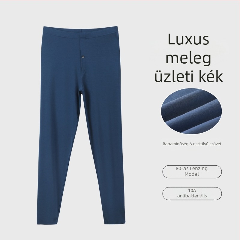 Férfi 80S Modal magas elasztikusságú termoszövetes nadrág, vékony őszi nadrág, kényelmes