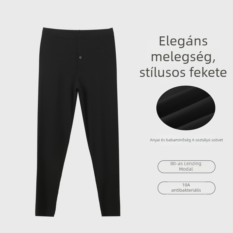 Férfi 80S Modal magas elasztikusságú termoszövetes nadrág, vékony őszi nadrág, kényelmes
