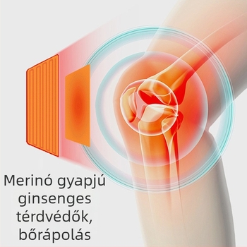 Uniszex gyapjú termosz leggings ginseng a bőr táplálásáért, fleece-béléssel, vastag pamut nadrág, grafén technológiás térdvédők a melegítéshez