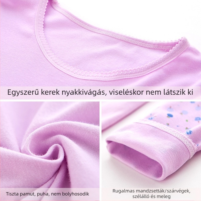 Anfiya kismama őszi-téli pizsama szett pamut pulóverrel és etető felsővel