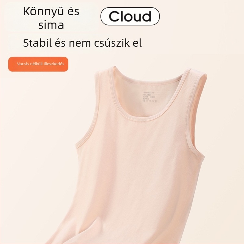 Női 100% pamut termikus mellény, ősz–téli belső réteg, vastag alapréteg, viselhető külsőként