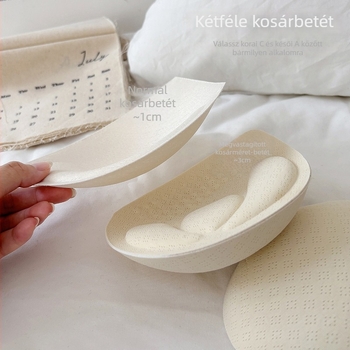Pamut felső párnázott mellkasrészével, optikailag megnövelt sziluett, koreai-stílusú felső, nyár