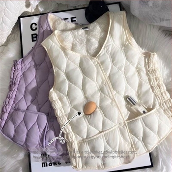 Őszi–téli pehelyes mellény, karcsú szabás, meleg belső bélés, rövid hosszúságú
