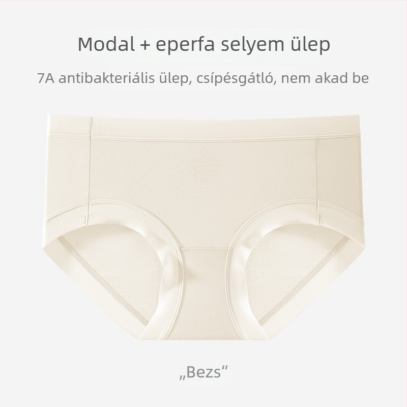 Modál anyagból készült varrás nélküli női alsó, antibakteriális, kényelmes, lélegző, láthatatlan, gyorsan száradó