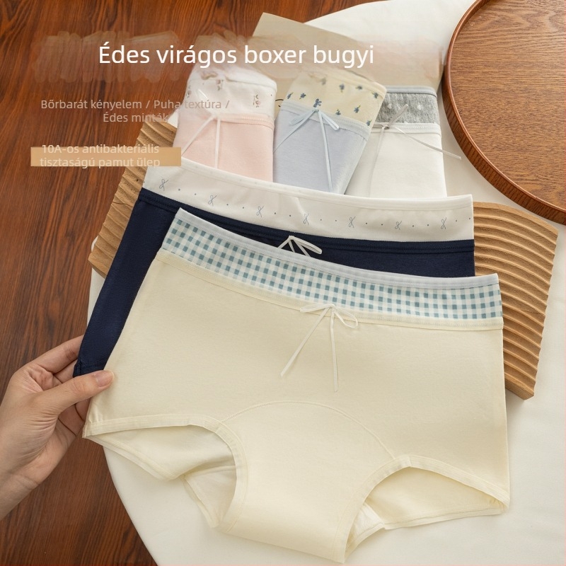Oxygen Girl antibakteriális pamut női alsónemű, hosszított és széles gátterülettel, nagy méret, boxer brief