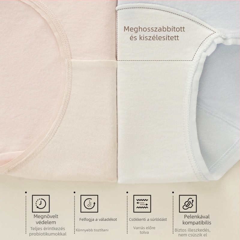 Oxygen Girl antibakteriális pamut női alsónemű, hosszított és széles gátterülettel, nagy méret, boxer brief