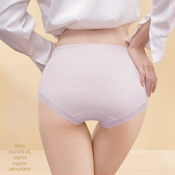 Lányoknak: középmagas derekú, lélegző, antibakteriális nylon anyagú alsónemű, 7A, nagy méret