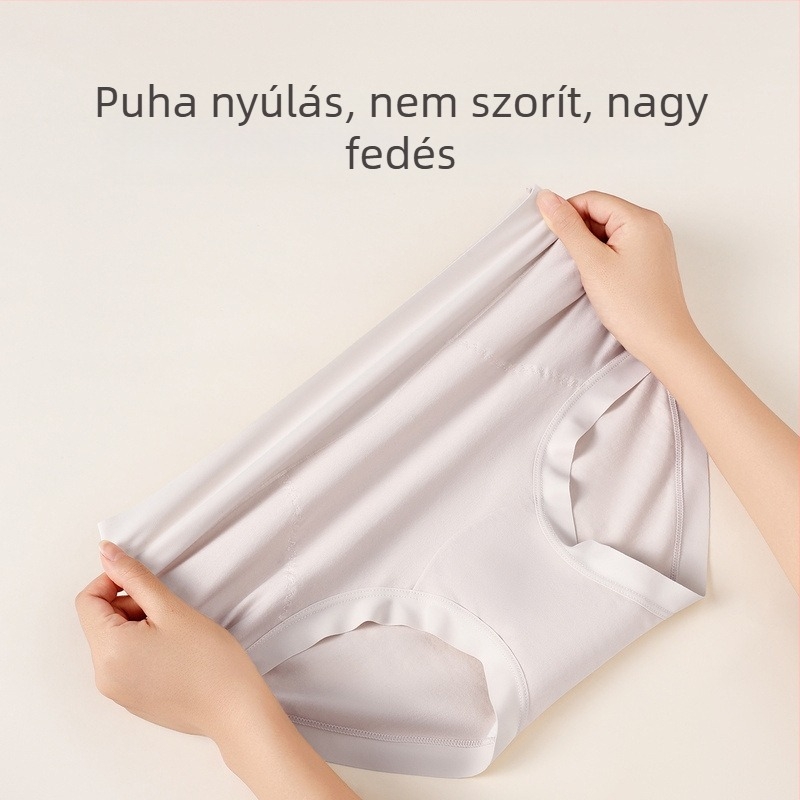 Női pamut magas derekú alsónemű, antibakteriális intimzóna, lélegző, kényelmes, egyszínű