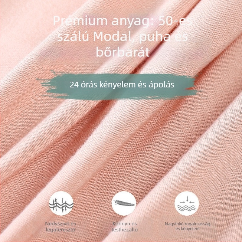 Női modalból és tiszta pamutból készült, varrás nélküli fehérnemű, antibakteriális bélés a szeméremtájékon, középmagas derék, vékony és lélegző a nyárra