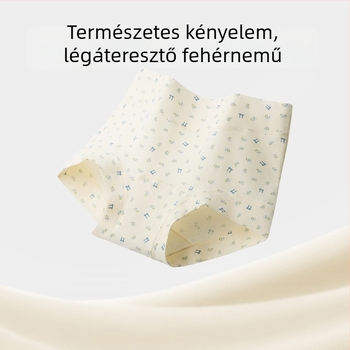 Női pamut boxeralsó antibakteriális ágyékkal, középmagas derék, plusz méret