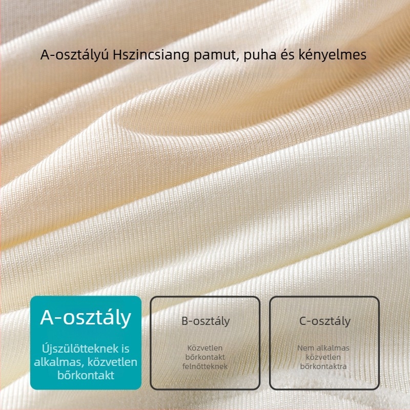 Női pamut boxeralsó antibakteriális ágyékkal, középmagas derék, plusz méret