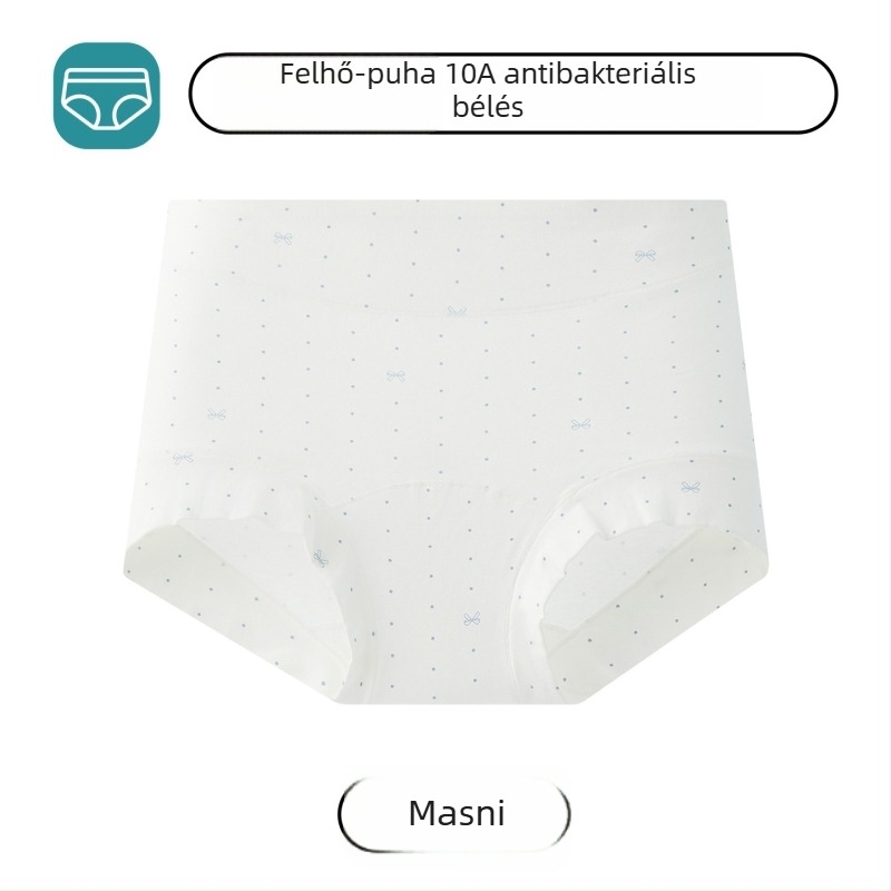 Női pamut boxeralsó antibakteriális ágyékkal, középmagas derék, plusz méret