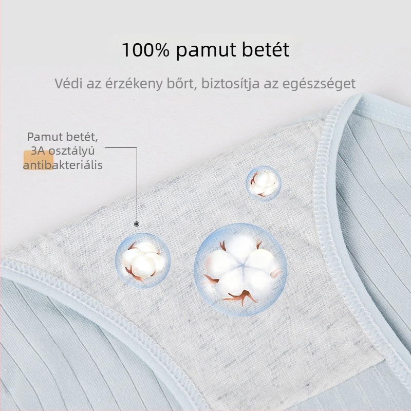 Baonasi női pamut alsónemű, varrat nélküli, antibakteriális anyag a szeméremtáj környékén, középmagas derekú, nagy méret
