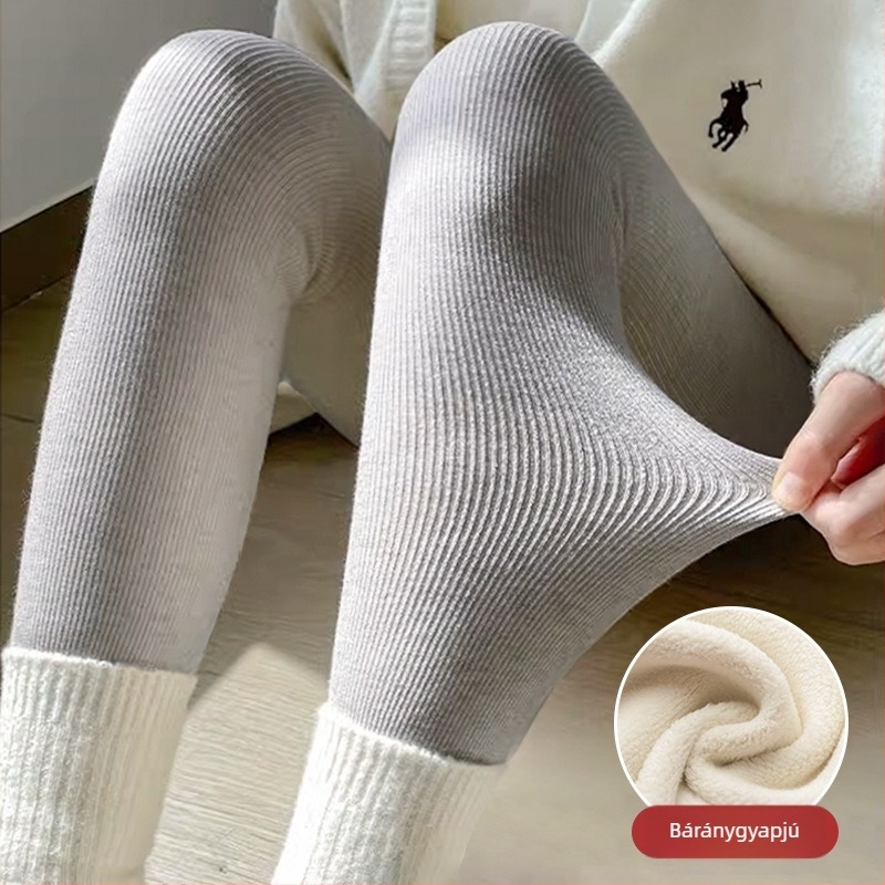 Női leggings fleece-béléssel őszi-téli szezonra, magas derék, karcsú fazon, közepes vastagságú fleece bélés, 9/10 hossz, meleg, nagy méretekben kapható