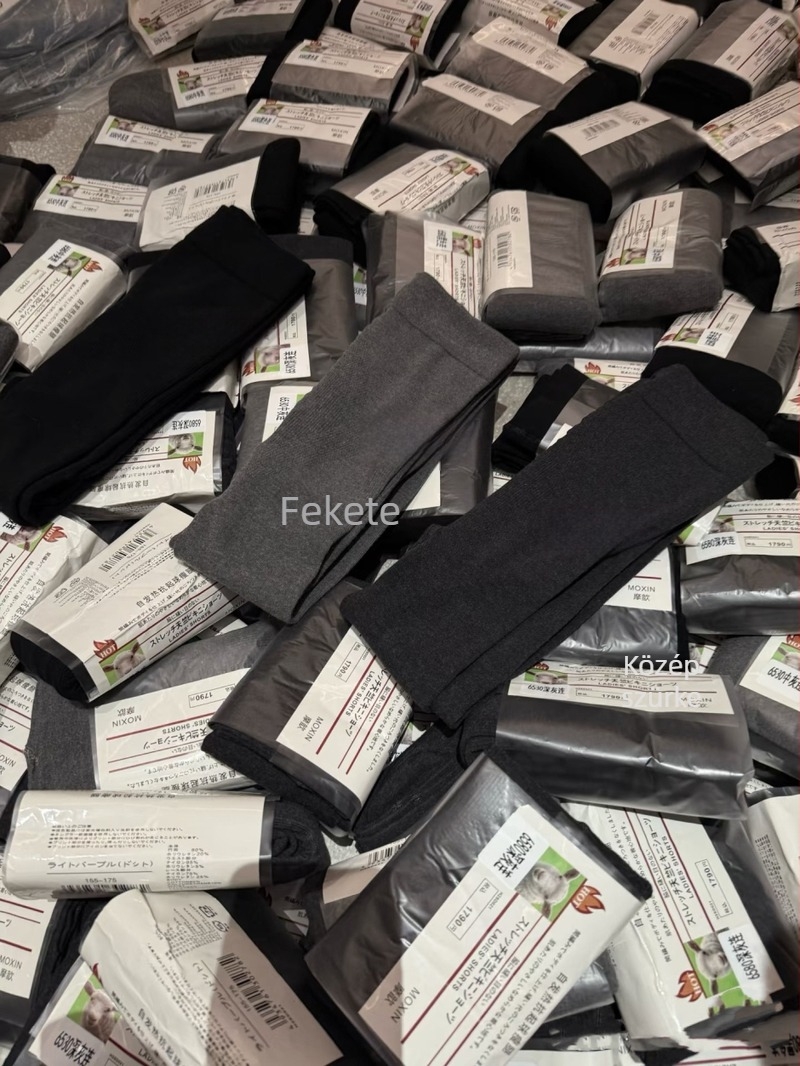Női fűtött leggings fleecével bélelt, magas derékkal, karcsúsító, őszi-téli viselet