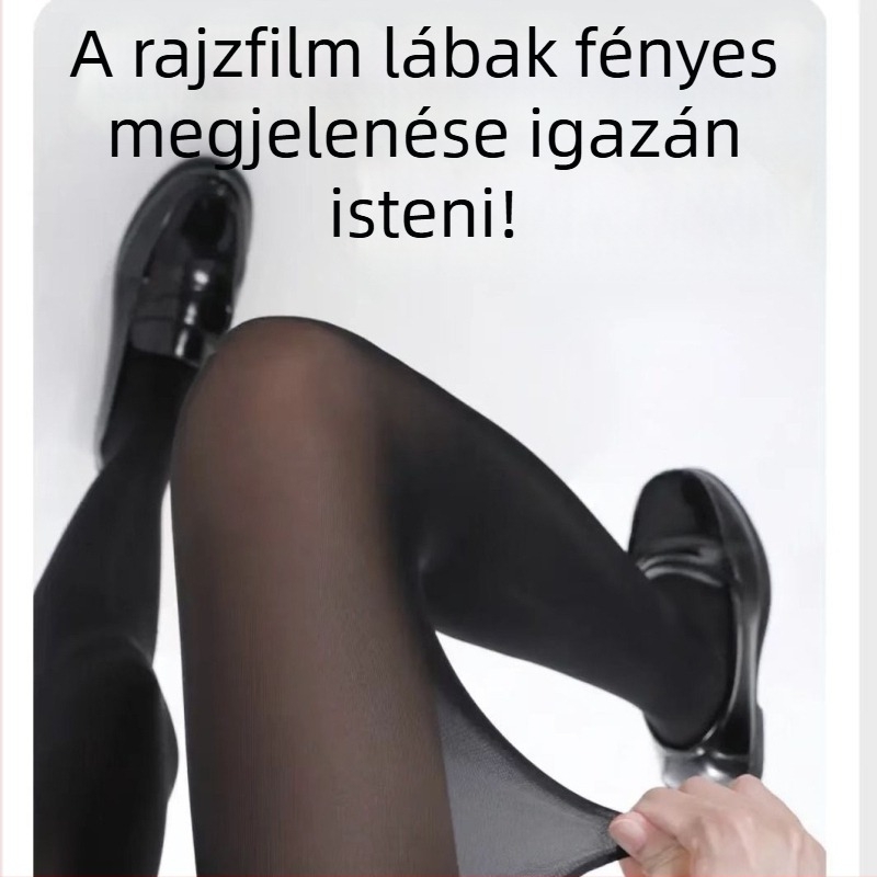 Fekete velúr harisnya nőknek, lábformázó és karcsúsító hatás, vékony kivitel tavaszra és őszre