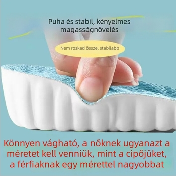 Férfiak és nők magasságot növelő talpbetét, arch támogatás, légáteresztő, izzadságot felszívó anyag, hosszú állás elleni anti-fatigue, belső magasságot növelő talpbetét Martin csizmákhoz