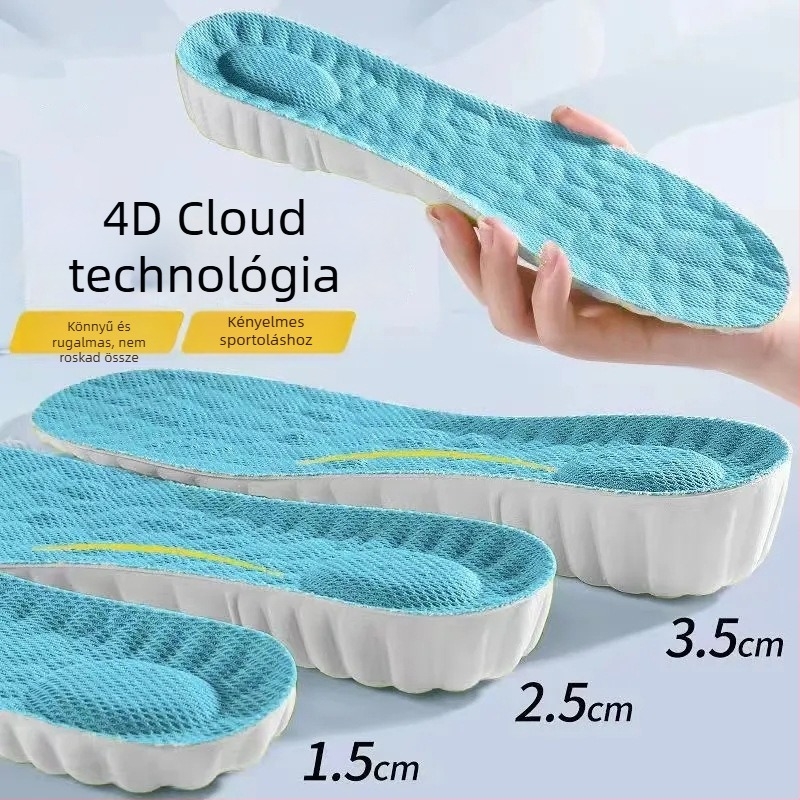 Férfiak és nők magasságot növelő talpbetét, arch támogatás, légáteresztő, izzadságot felszívó anyag, hosszú állás elleni anti-fatigue, belső magasságot növelő talpbetét Martin csizmákhoz