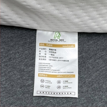 ROYAL NEO természetes latex nyaki gerinc-támasztó párna felnőtteknek, téglalap alakú, magasság 10–15 cm, súly 1.0–1.5 kg, latex tartalom >90%