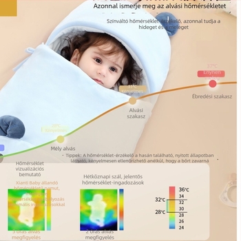 Téli vastag alvózsák újszülötteknek – ölelős kendővel, mozdulatok elleni védelem