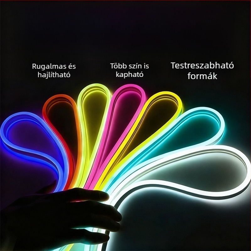 LED-szalag 816, egyoldalú fénykibocsátású, kültéri vízálló, rugalmas neonfénycsík környezeti világításhoz, 220V/110V