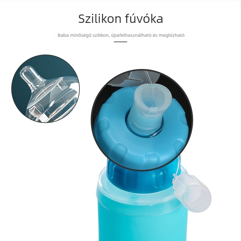 TPU hidratációs táska, hordozható összecsukható víztartály, 300 ml, maratonhoz, kerékpározáshoz és hegymászáshoz, testreszabható