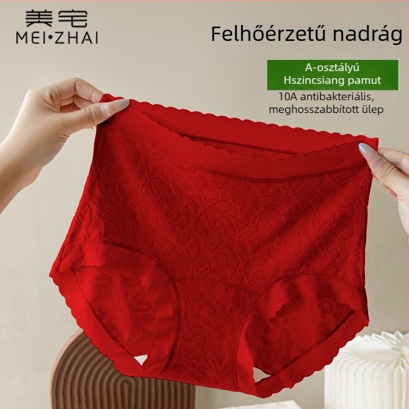 Női 100%-os pamut alsónemű, varrás nélküli, lélegző, antibakteriális, hosszított fazon, teljes pamut bélés, plusz méret