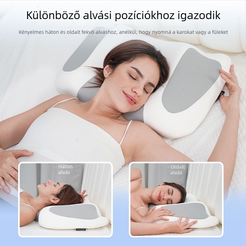 Memóriahabos nyaki támasz párna – többzónás, különböző alvópozíciókhoz, lassú visszaalakulás, felnőtteknek