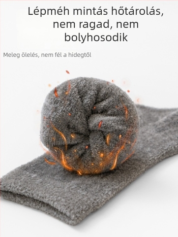 Téli gyerekzokni – egyszínű, fleece-béléssel, vastag és meleg, középmagasságú, varrat nélküli, uniszex.