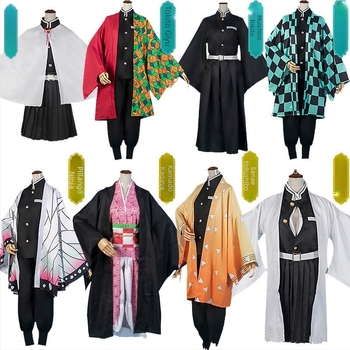 Demon Slayer Kimetsu no Yaiba női cosplay kosztüm Haori puffos ujjakkal