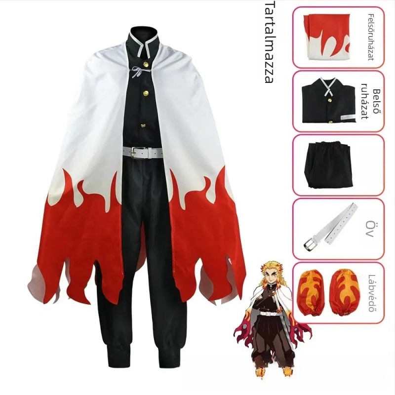 Demon Slayer Kimetsu no Yaiba női cosplay kosztüm Haori puffos ujjakkal
