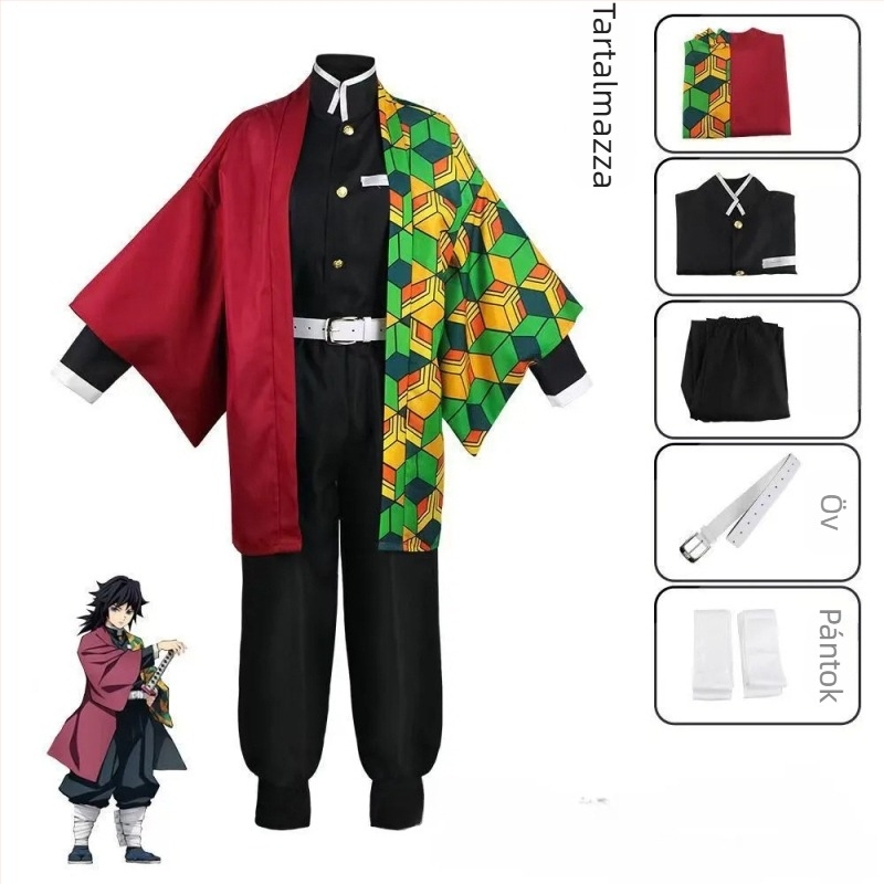 Demon Slayer Kimetsu no Yaiba női cosplay kosztüm Haori puffos ujjakkal