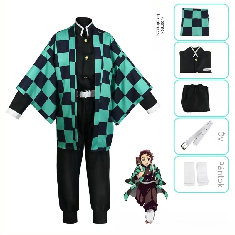 Demon Slayer Kimetsu no Yaiba női cosplay kosztüm Haori puffos ujjakkal